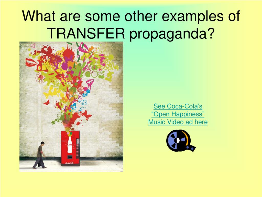examples of transfer propaganda ads