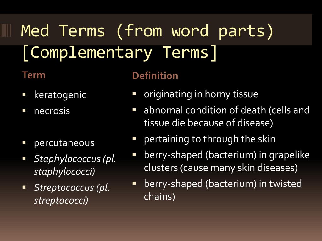 PPT - Medical terminology PowerPoint Presentation, free download -  ID:1484295