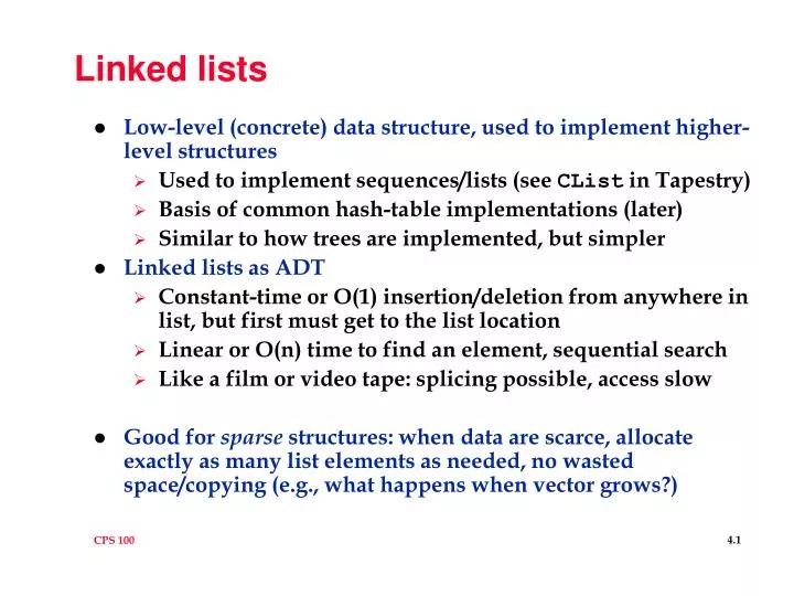 PPT - Linked lists PowerPoint Presentation, free download - ID:1484332