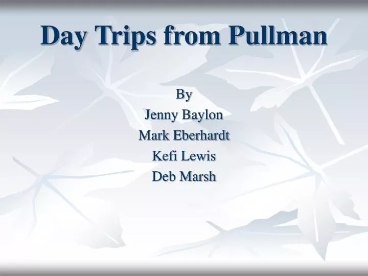 day trips from pullman n.