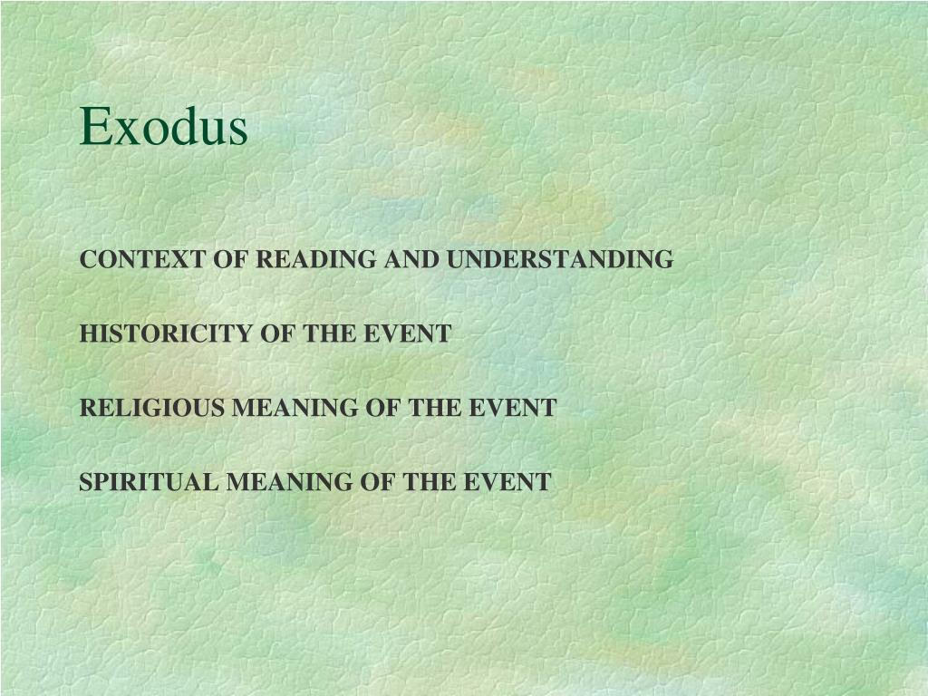 Ppt Exodus Powerpoint Presentation Free Download Id1484758