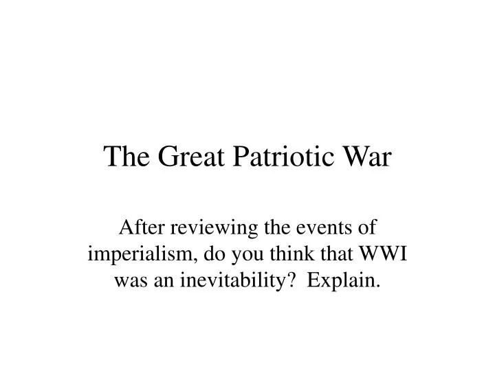 the great patriotic war n.