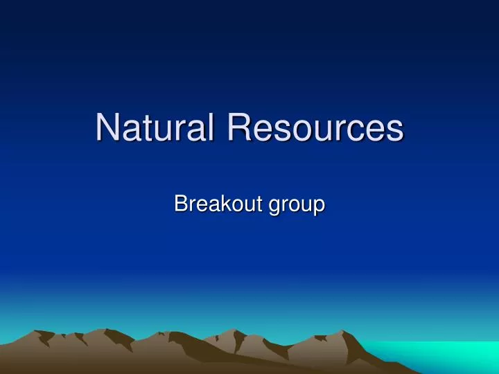 natural resources n.