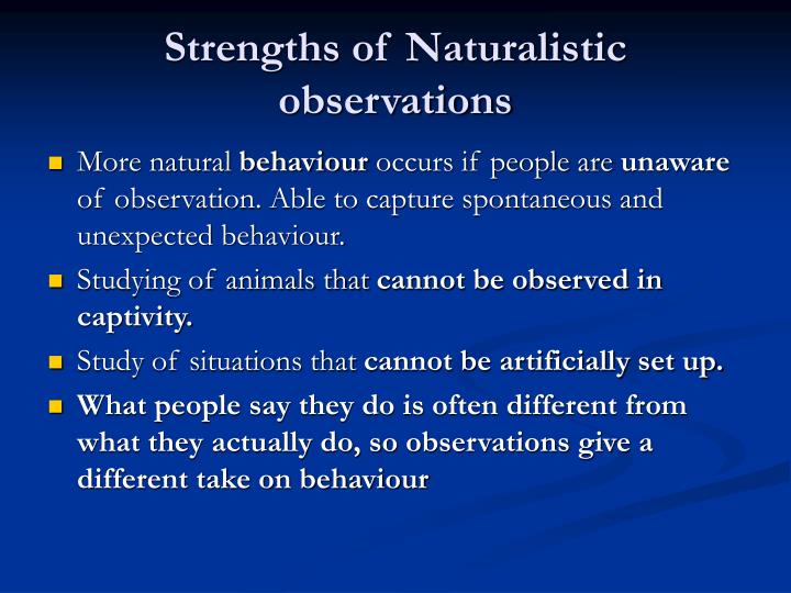 What Is A Naturalistic Observation