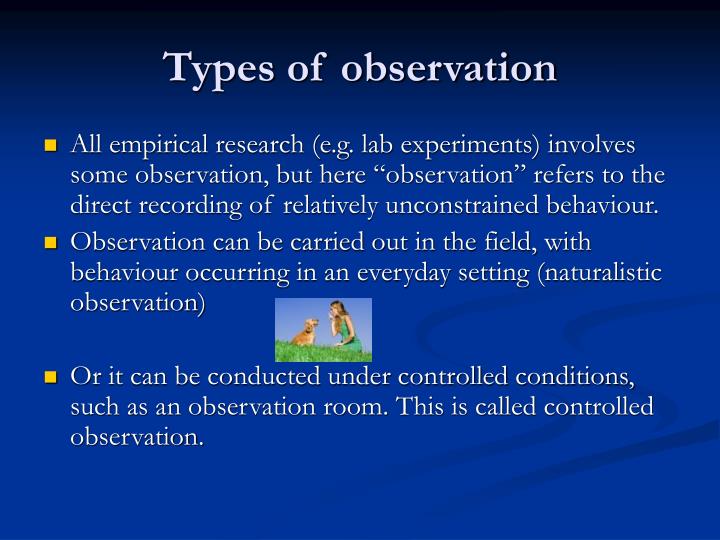 observation type of research