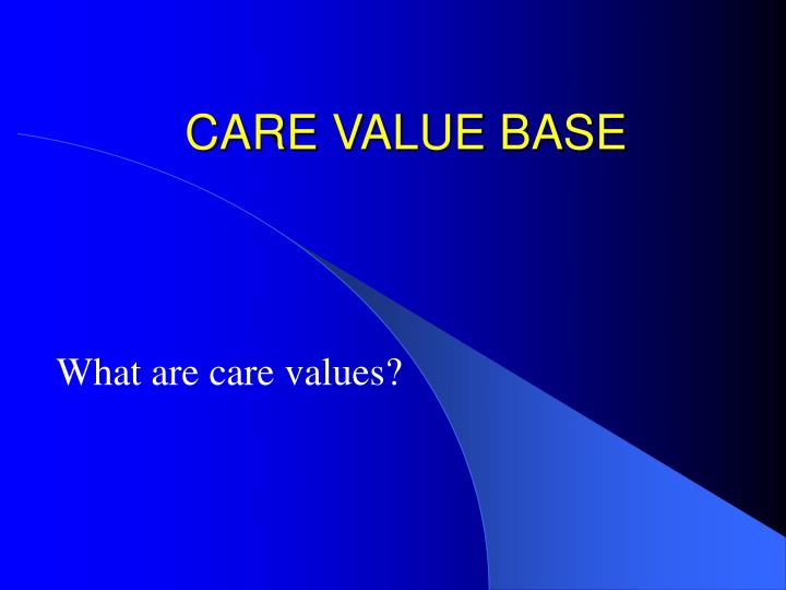 care value base n.