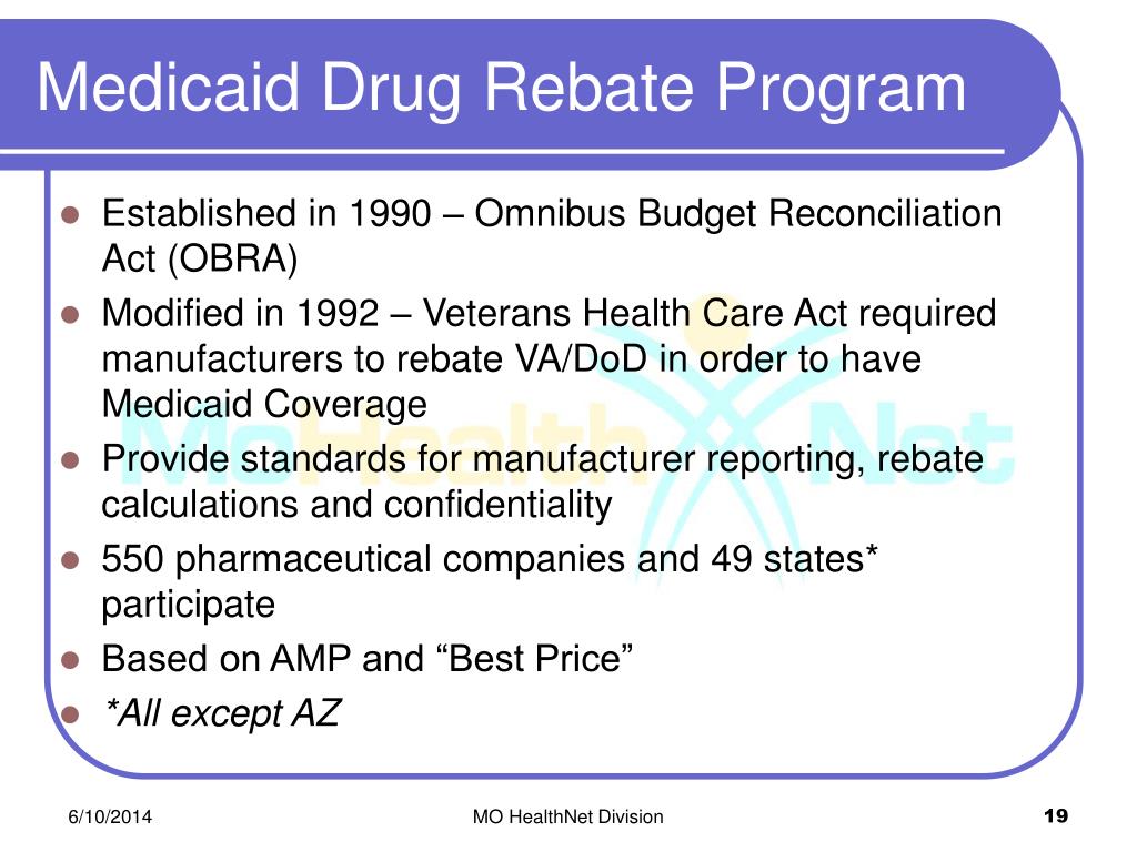 Medicaid Prescription Drug Rebate Program