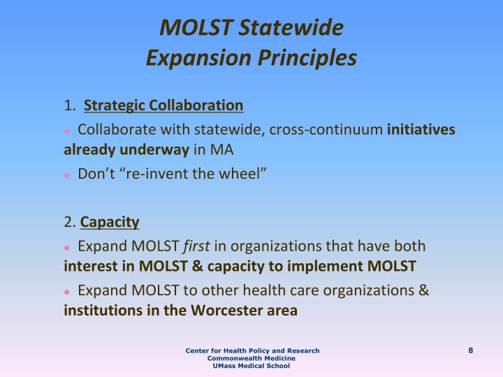 PPT Massachusetts MOLST Expansion Project Presentation STAAR