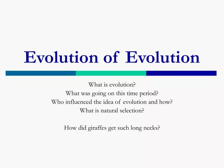 evolution of evolution n.