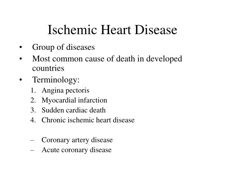 Pathophysiology Of Ischemic Heart Disease 9263