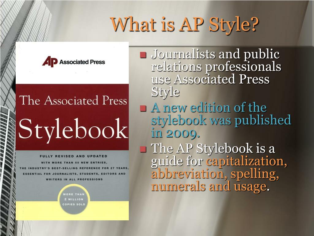 PPT - Writing in AP style PowerPoint Presentation, free download - ID
