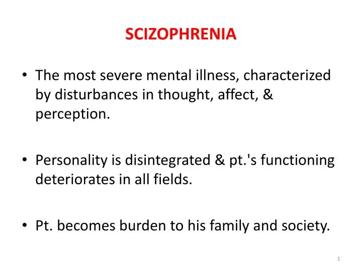 scizophrenia n.