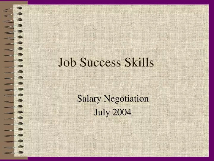 job success skills n.