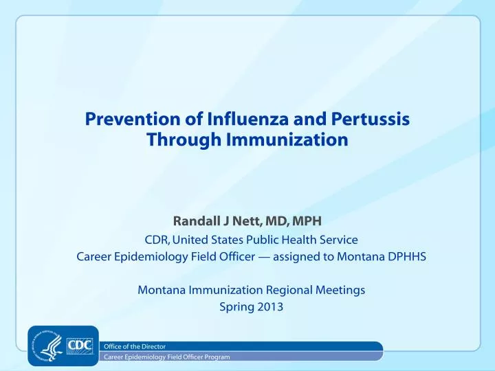prevention of influenza and pertussis through immunization n.
