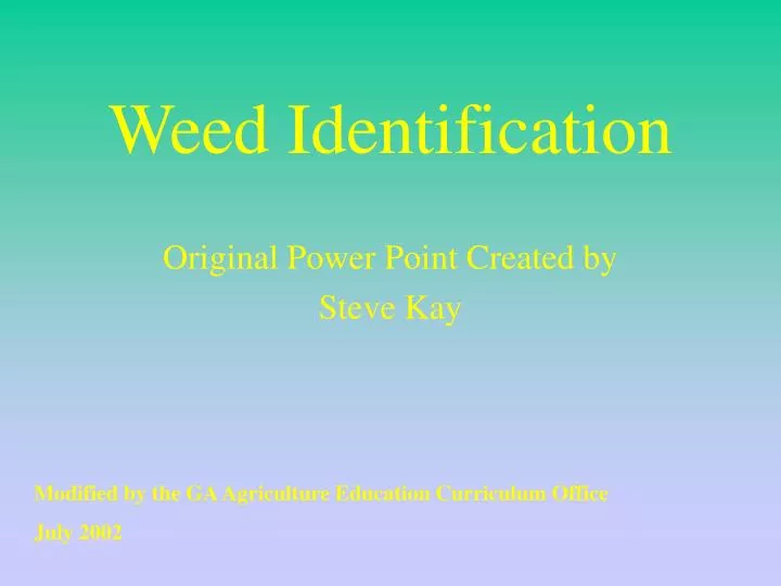 weed identification n.