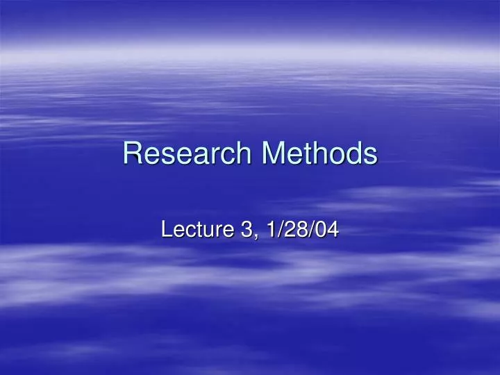 research methods n.