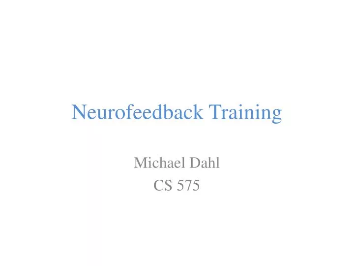 neurofeedback training n.