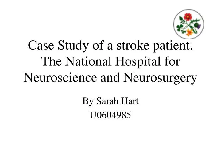 case study on a stroke patient
