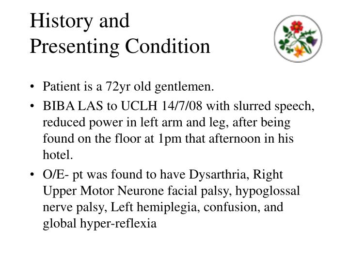 Stroke patient case study presentation