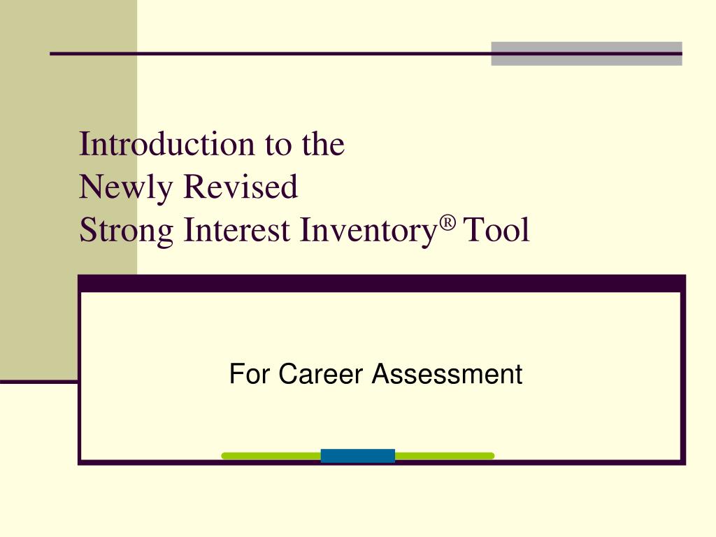 strong interest inventory manual pdf