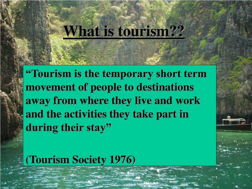 tourism definition in tourism