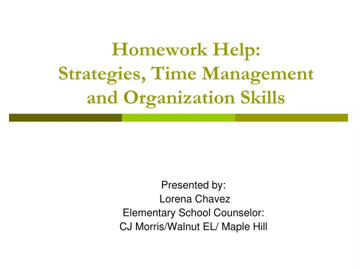 does homework help time management