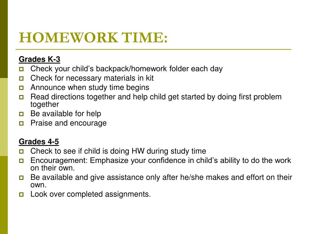 does homework help time management
