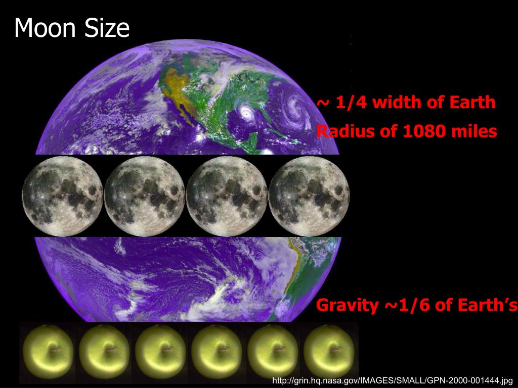 Moon Size Chart