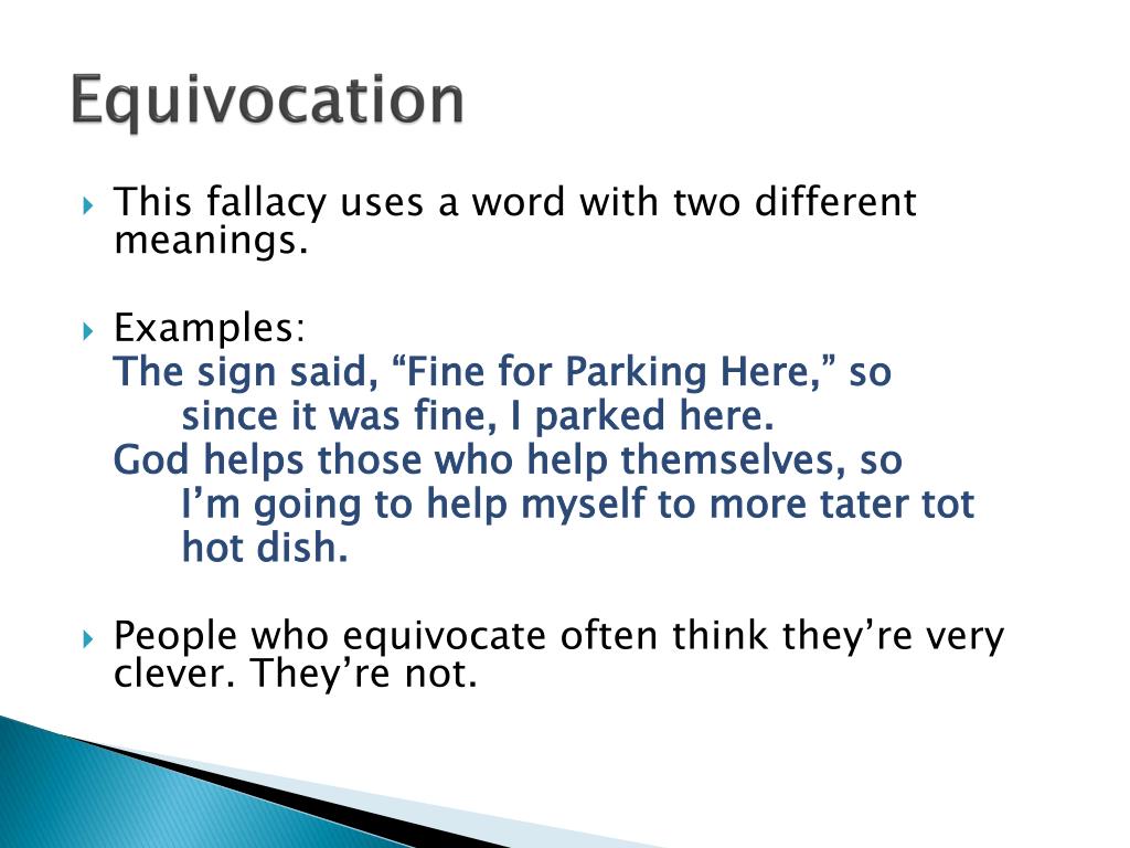 Equivocation Fallacy