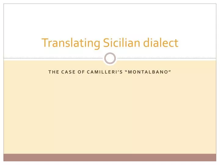 translating sicilian dialect n.