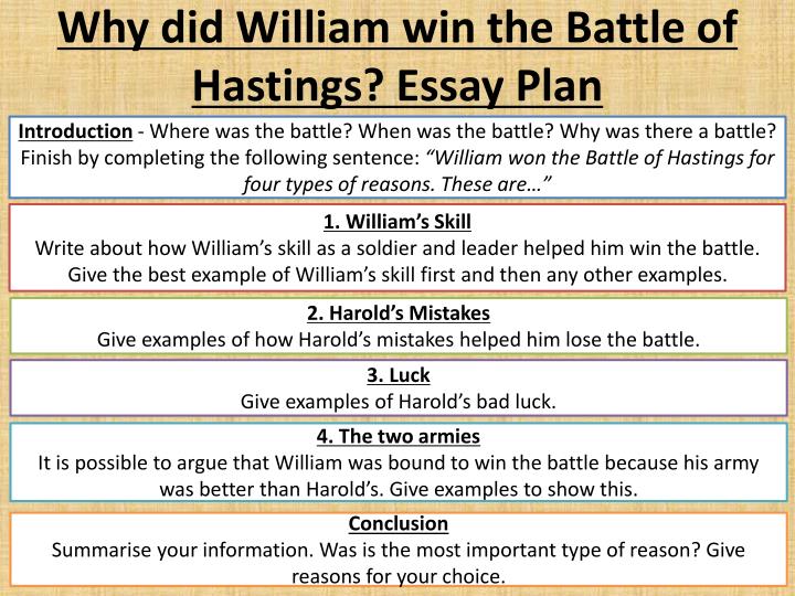 why william won the battle of hastings essay