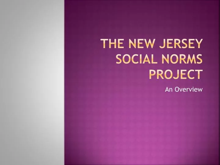 the new jersey social norms project n.