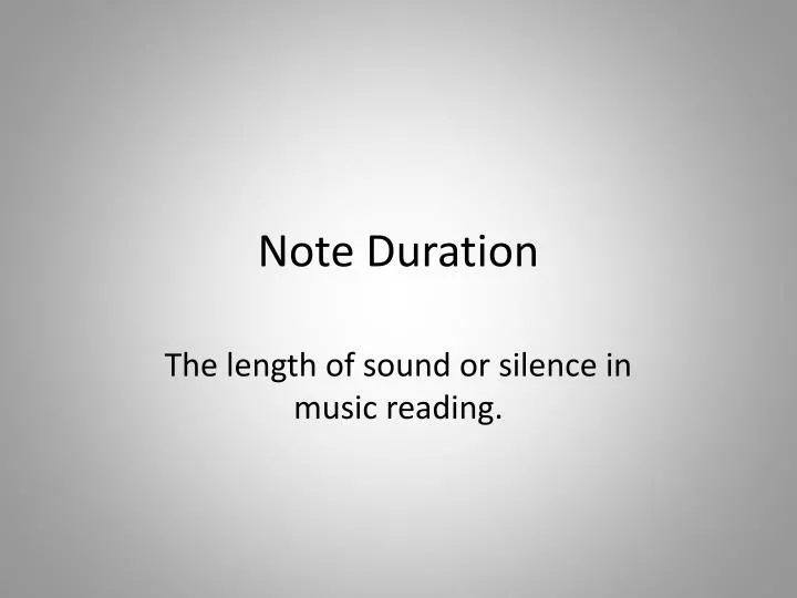note duration n.