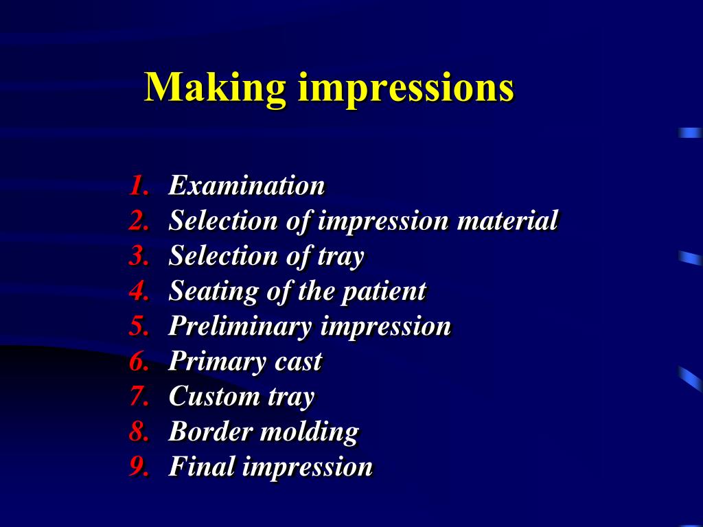 ppt preliminary edentulous impressions custom tray primary impression