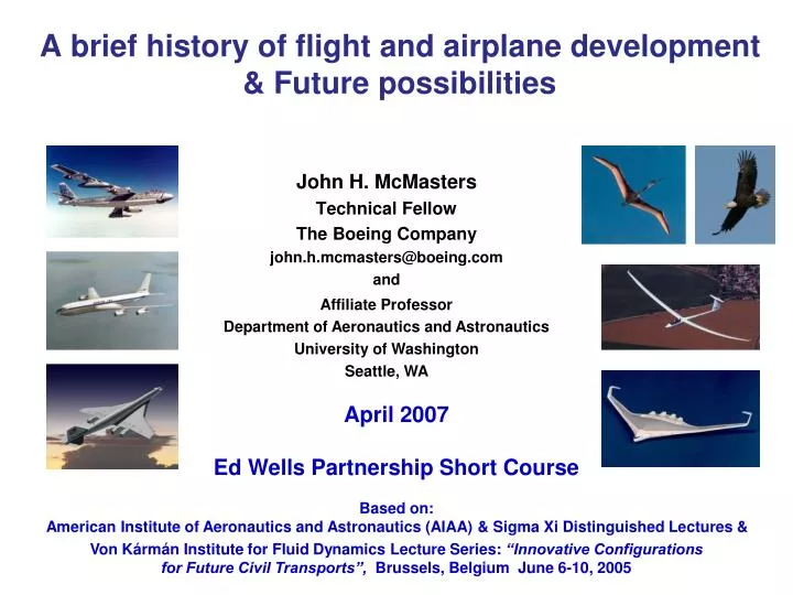 a brief history of flight and airplane development future possibilities n.