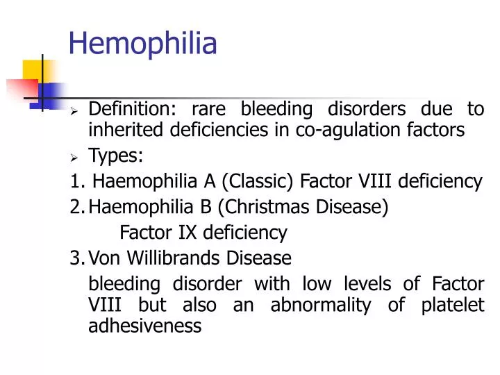hemophilia n.