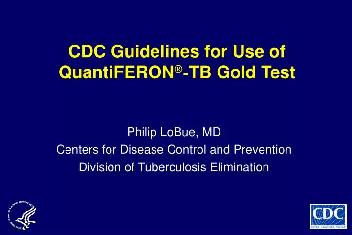 Ppt cdc guidelines for use of quantiferon tb gold test powerpoint 
