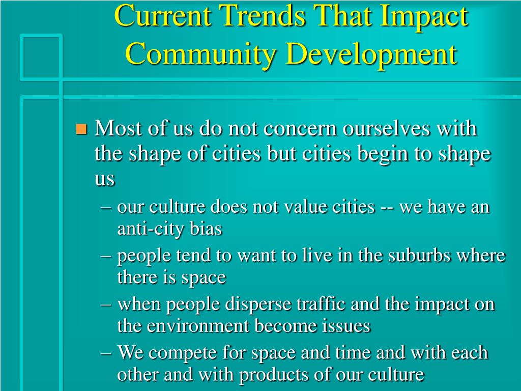 PPT Emerging Trends in Urban Community Forms PowerPoint Presentation