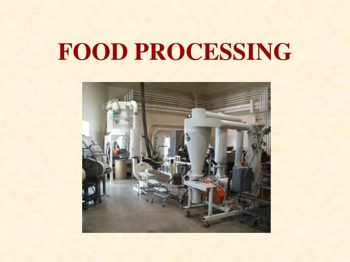 food processing n.