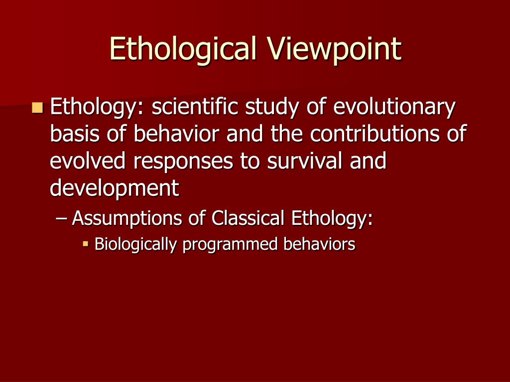 ethological theory of human development