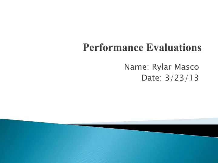 performance evaluations n.