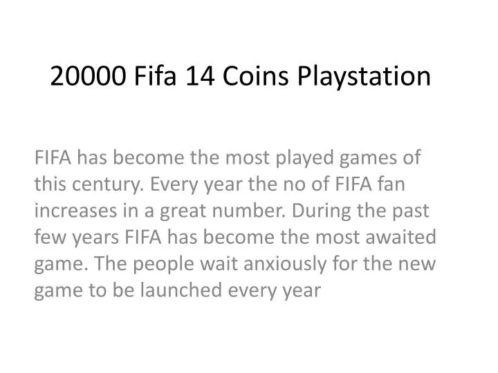 20000 fifa 14 coins playstation n.