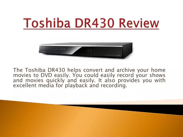toshiba dr430 review n.