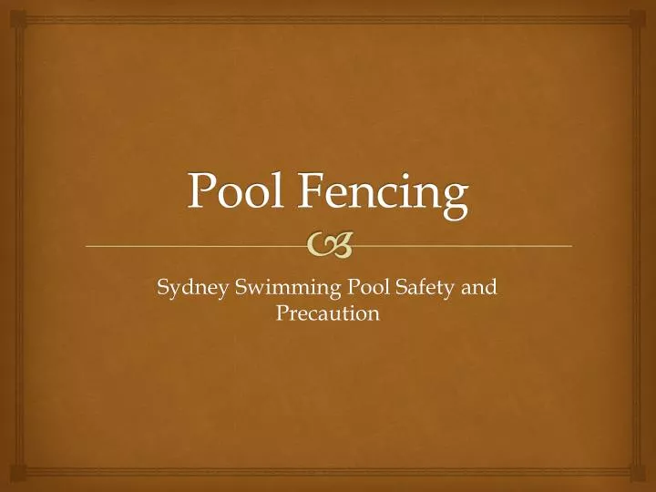 pool fencing n.