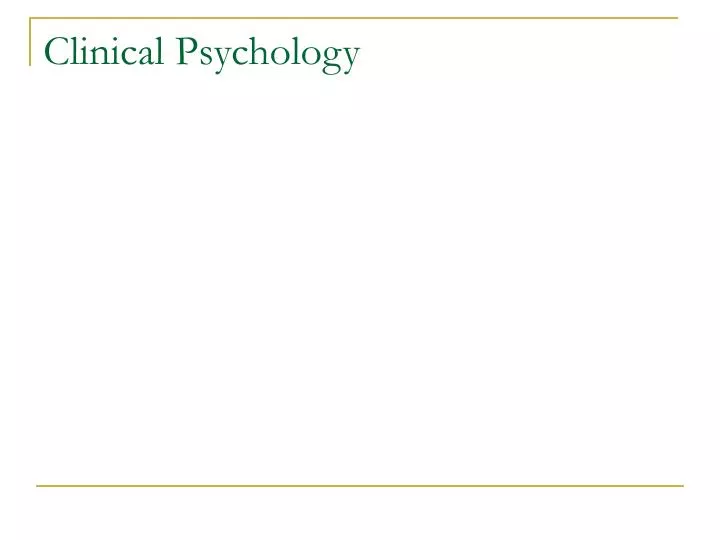clinical psychology n.
