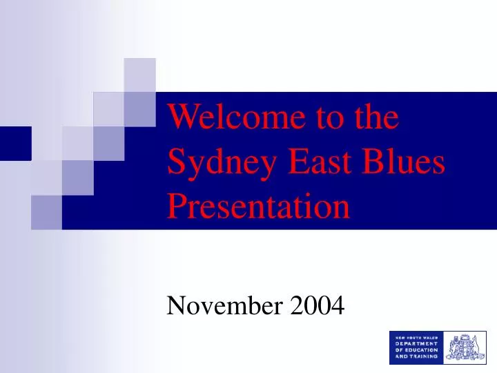 welcome to the sydney east blues presentation n.