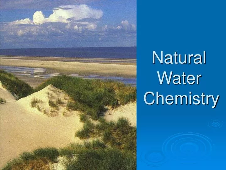 natural water chemistry n.