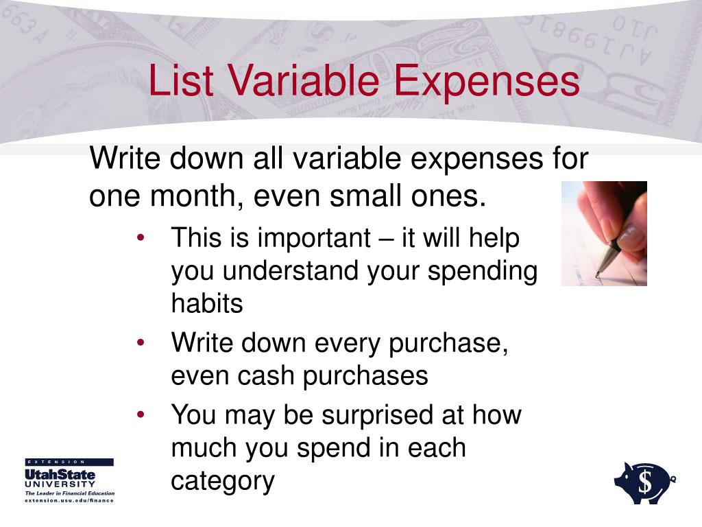 variable expenses examples