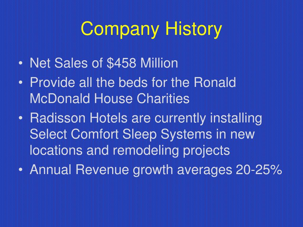Ppt Select Comfort Sleep Systems Powerpoint Presentation Free