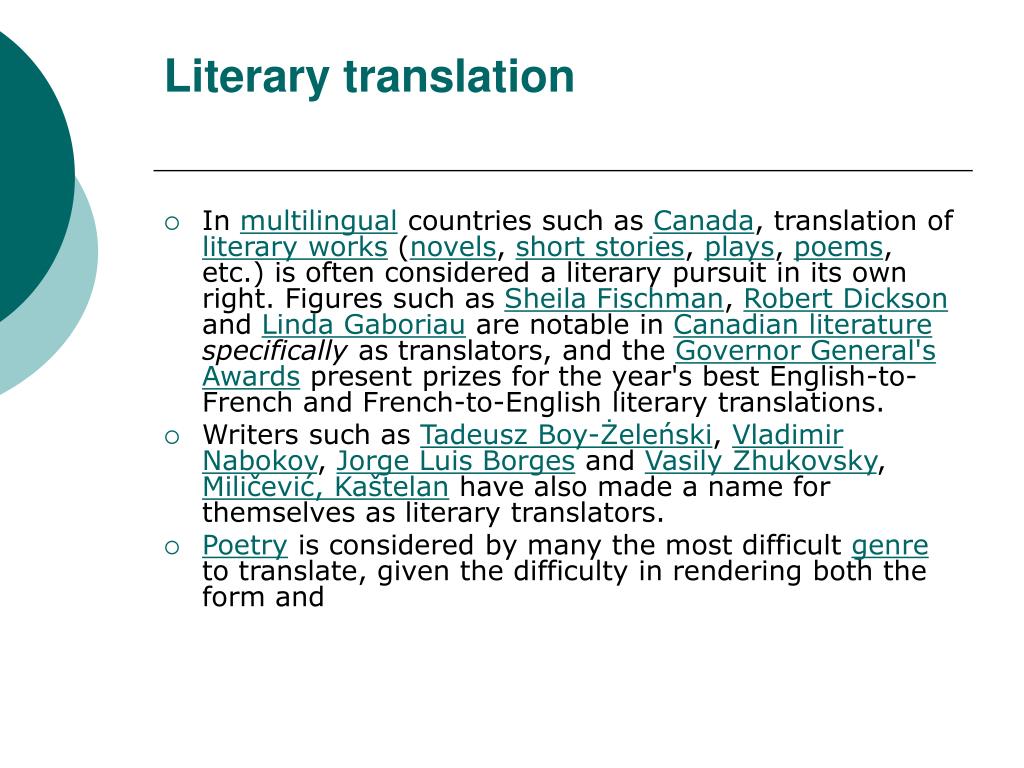 research literary translation